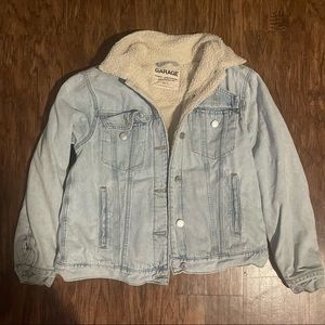 fleece lined denim Sherpa jacket